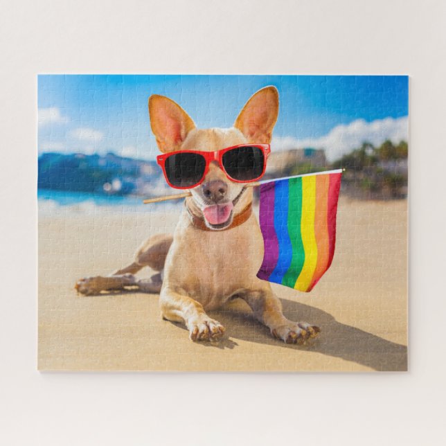 Puzzle Chihuahua Dog à la plage (Horizontal)