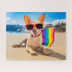 Puzzle Chihuahua Dog at the Beach