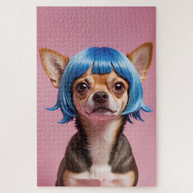 Puzzle Chihuahua wig (Vertical)