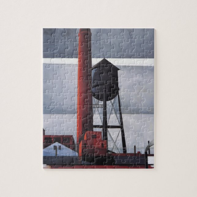Puzzle Chimney and Water Tower (par Charles Demuth) (Vertical)