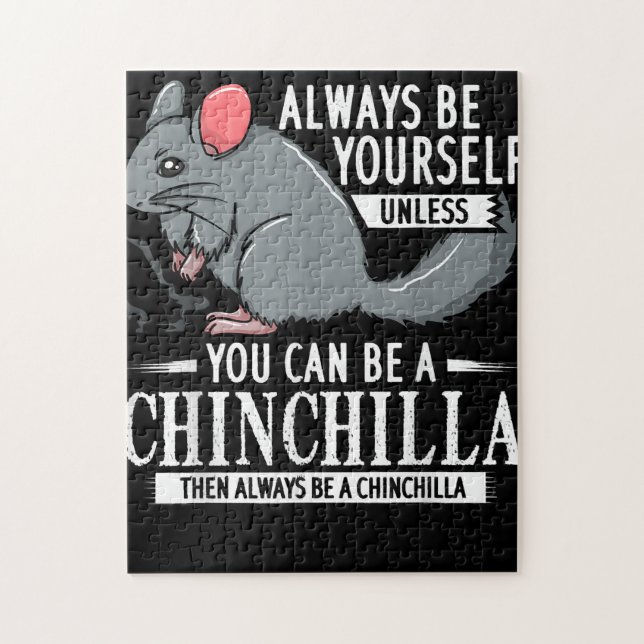 Puzzle Chinchilla Cadeau Funny mignon animal (Vertical)