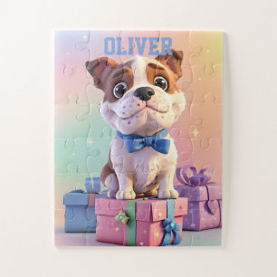 Puzzle Chiot Bouledogue Adorable Pastels et Cadeaux