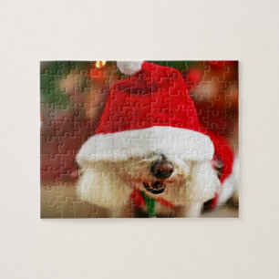 Puzzle Chiot de Bichon Frise utilisant le costume de Pèr
