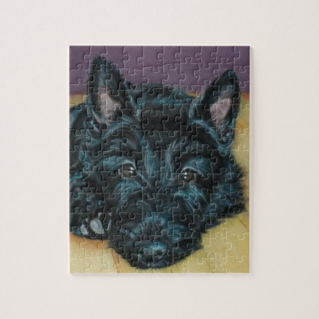 Puzzle Chiot de Scottie "de fin de support de bébé" - (Vertical)