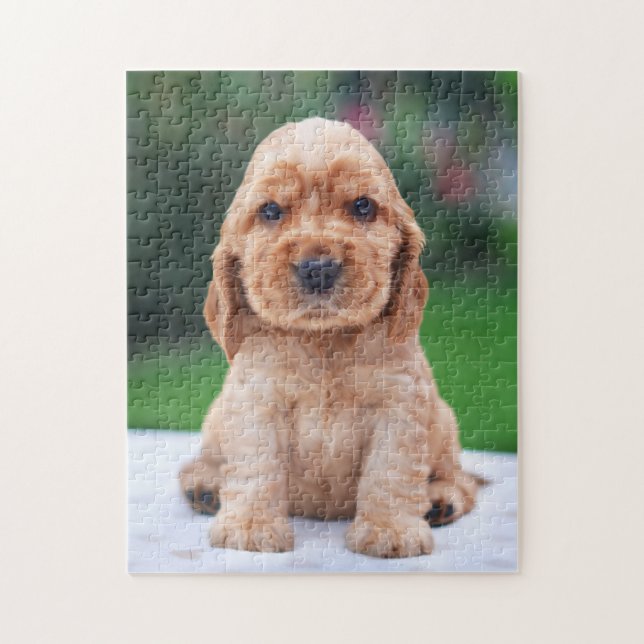 Puzzle Chiot d'épagneul de Coker (Vertical)