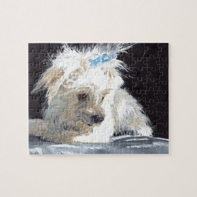 Puzzle Chiot maltais (Horizontal)