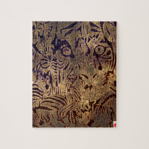 Puzzle chiot rouge "Tiger & Zebras Black and Gold"