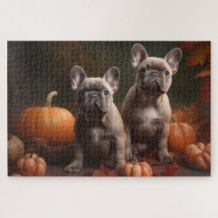 Puzzle Chiots Bouledogue Français Délice d'Automne Citrou