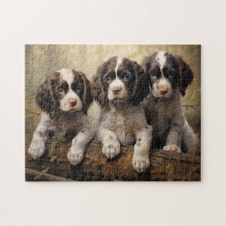 Puzzle Chiots espagnols anglais