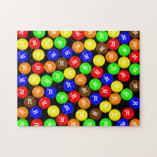 Puzzle Chocolats colorés Personnalisés