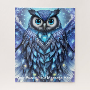 Puzzle Chouette bleue mystique