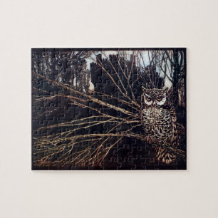 Puzzle Chouette de nuit vintage Rackham