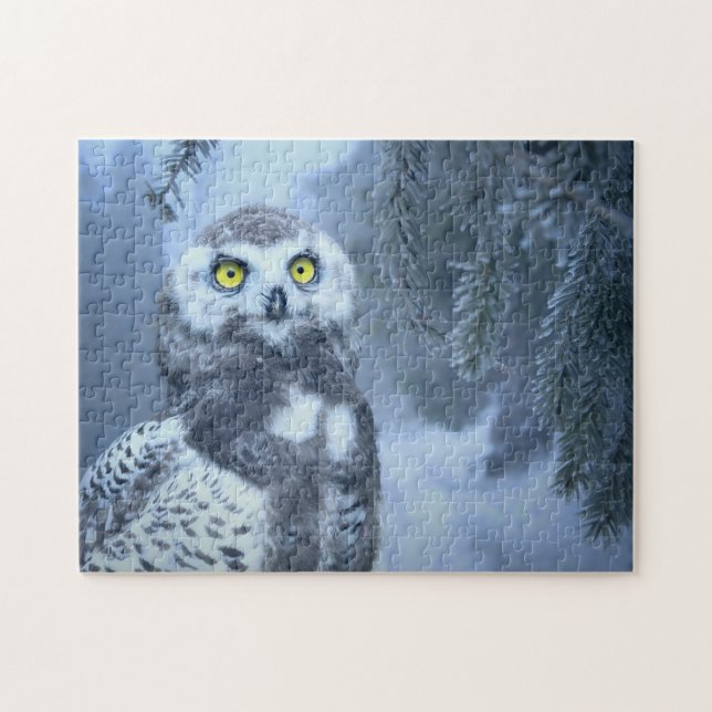 Puzzle Chouette des neiges Chouette des neiges Oiseau For (Horizontal)