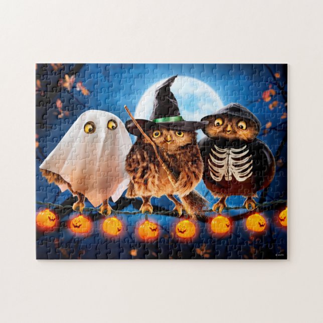 Puzzle Chouette d'Halloween (Horizontal)