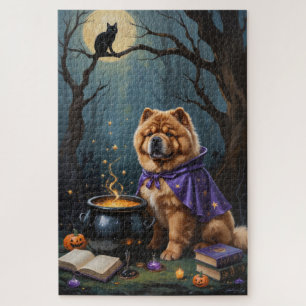 Puzzle Chow Chow Chien Peinture Whimsical Halloween