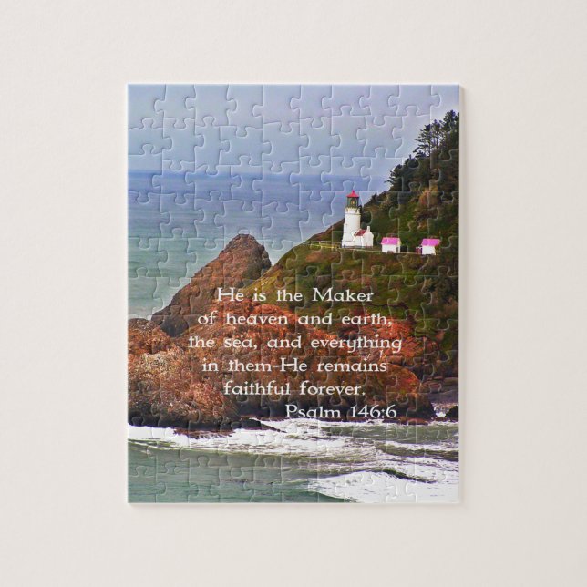 Puzzle Chrétien Creationarts de mer d'océan de phare (Vertical)