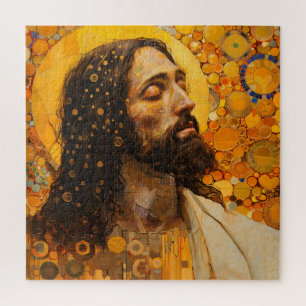 Puzzle Christ Golden Abstrait Art