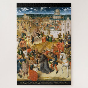 Puzzle Christ Portant la peinture à l'huile d'art croisé