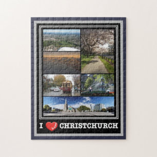 Puzzle Christchurch - I Love - Nouvelle-Zélande -