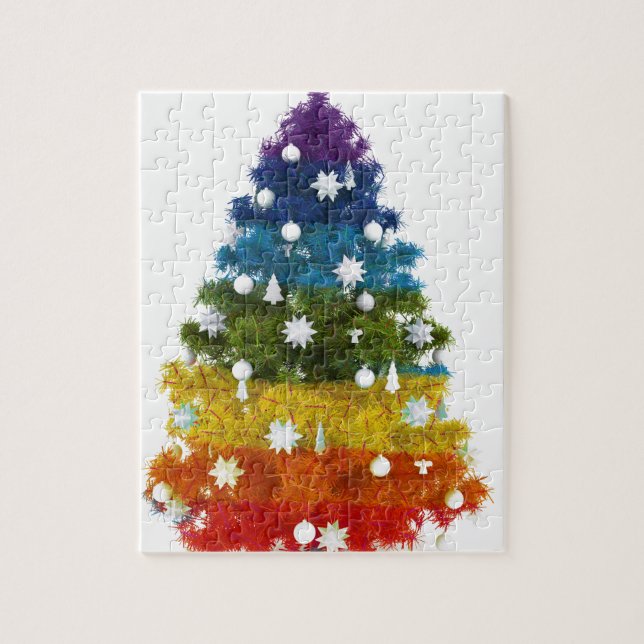 Puzzle christholiday tree colors happy joy (Vertical)