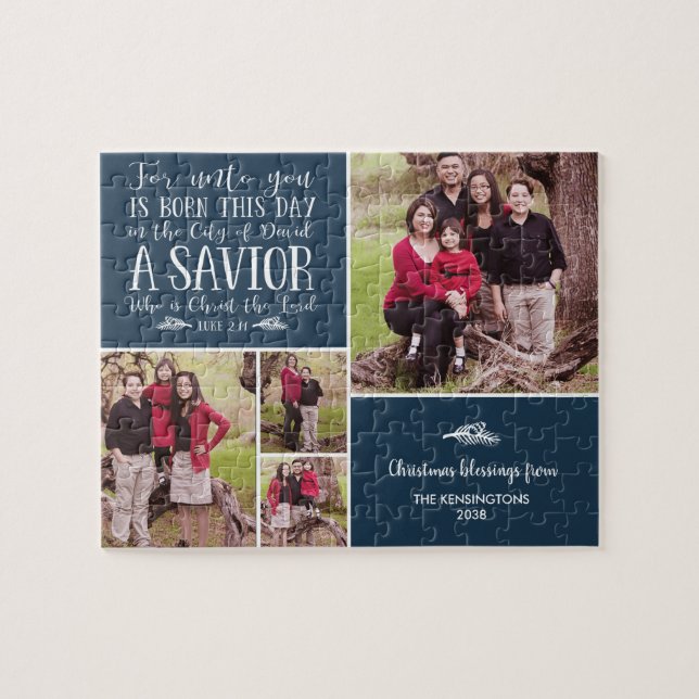 Puzzle Christian Christmas Collage Luke 2 Photo (Horizontal)