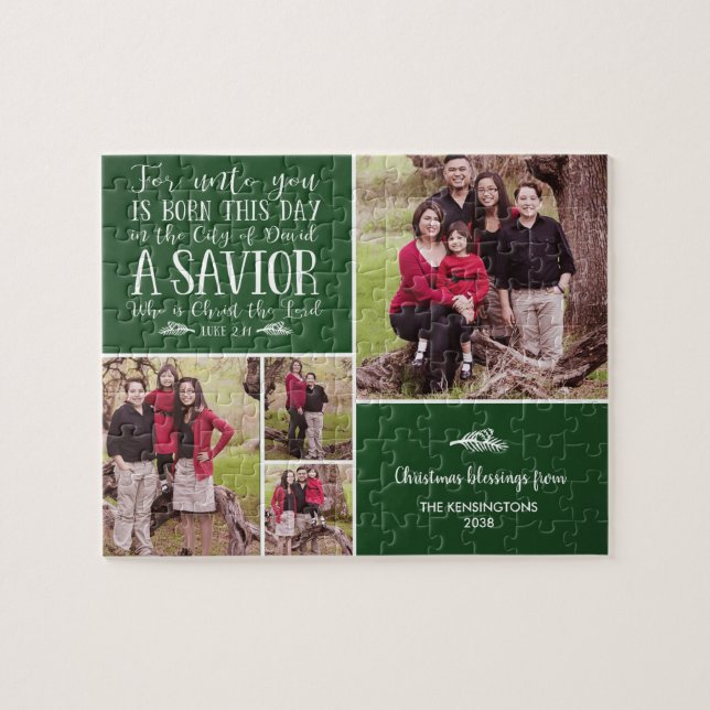 Puzzle Christian Christmas Collage Luke 2 Photo (Horizontal)