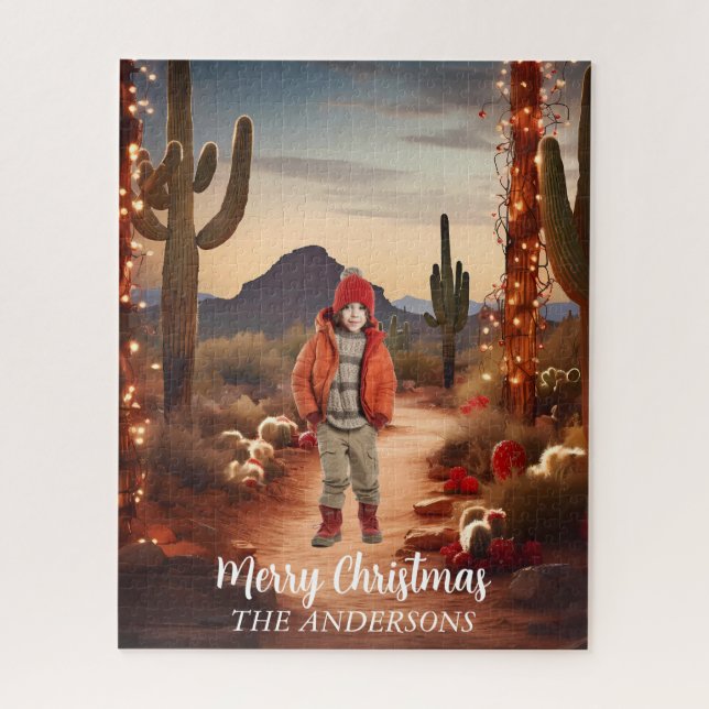 Puzzle Christmas Desert Southwest Holiday Photo Contexte (Vertical)