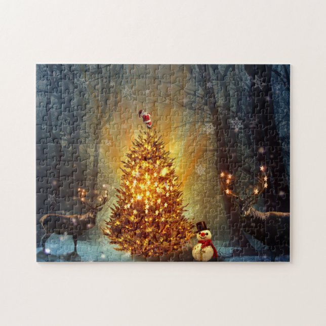 Puzzle Christmas Forest. (Horizontal)