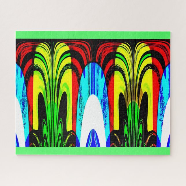 Puzzle Christmas fountains art (Horizontal)