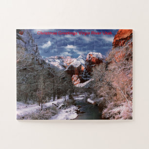 Puzzle Christmas Greetings Virgin River Utah