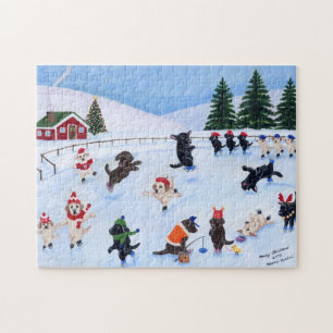 Puzzle Christmas Labrador Fun Peinture