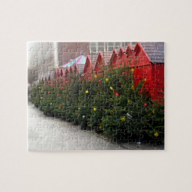 Puzzle Christmas Tree Row Marché de Noël -8x10- 110 pc (Horizontal)