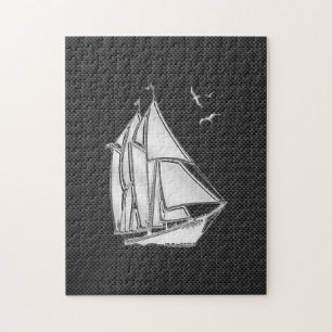 Puzzle Chrome Silver comme voilier sur fibre de carbone