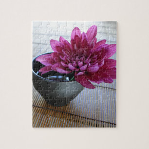Puzzle Chrysanthème assez rose dans le style de zen