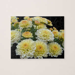 Puzzle Chrysanthèmes citron meringue