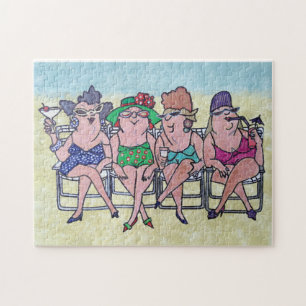 Puzzle CHUBBY MIDDLE AGED Bathing Beauties