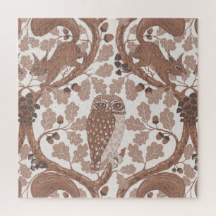 Puzzle Chuchotements sylvestres/Hiboux et écureuils dans