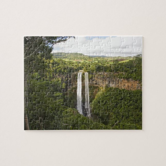 Puzzle Chute de Chamarel-la plus élevée de Maurice, plus  (Horizontal)