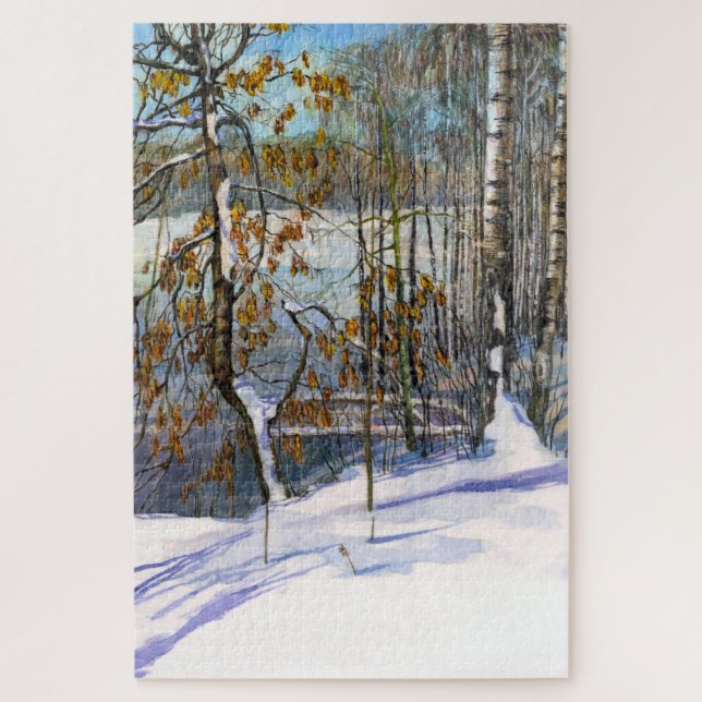 Puzzle Chute de neige aquarelle peinture (Vertical)