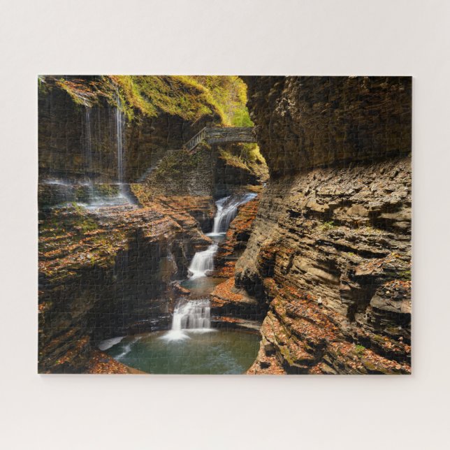 Puzzle Chute d'eau à Watkins Glen dans les lacs Finger (Horizontal)