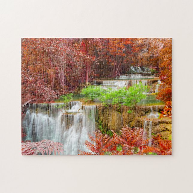 Puzzle Chute d'eau de la forêt profonde (Horizontal)