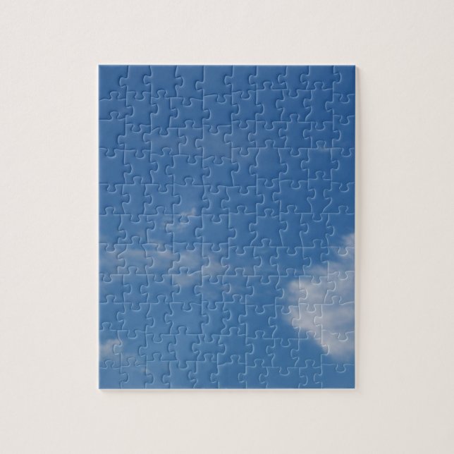 Puzzle ciel bleu foncé nuages blancs (Vertical)