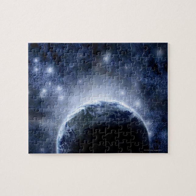 Puzzle Ciel nocturne aérobrossé plein d'étoiles autour de (Horizontal)