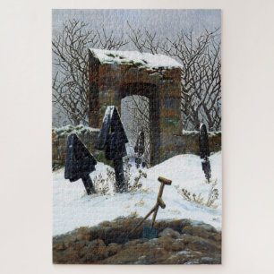 Puzzle Cimetière sous neige - Caspar David Friedrich