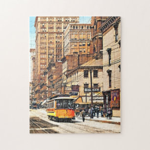Puzzle Cincinnati OH - 4th et Main Streets avec tramway