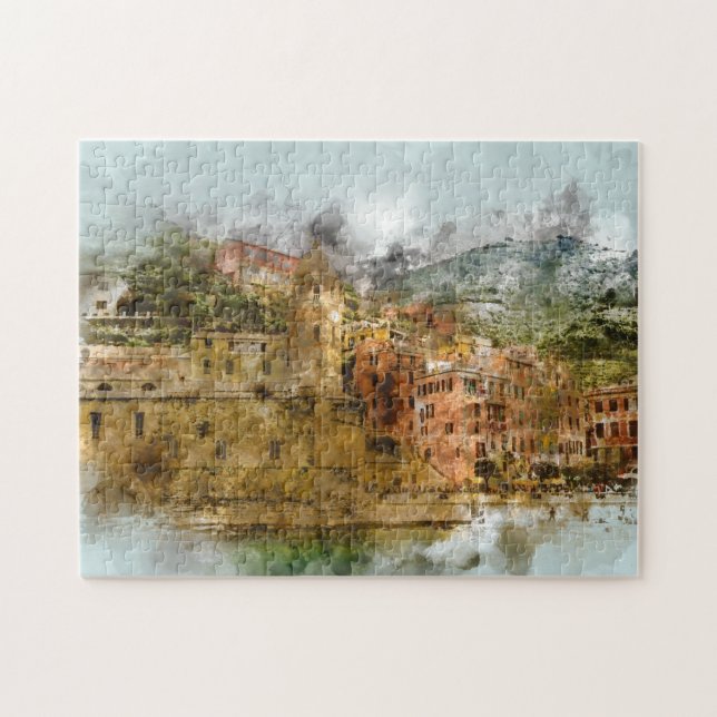 Puzzle Cinque Terre Italie Plage Amalfi Côte Bâtiments (Horizontal)