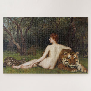 Puzzle Circé (Femme, Tigre et Ocelot) (par John Collier)