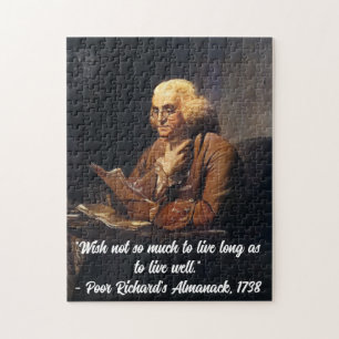Puzzle Citation de Benjamin Franklin -Personnaliser