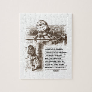 Puzzle Citation de conversation d'Alice Humpty Dumpty du