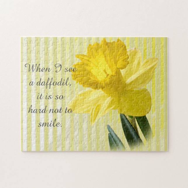 Puzzle Citation de jonquille jaune Printemps photo floral (Horizontal)